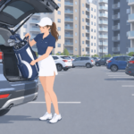 駐車場の充実 車で来るゴルファーのために