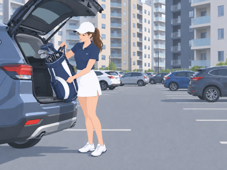 駐車場の充実　車で来るゴルファーのために